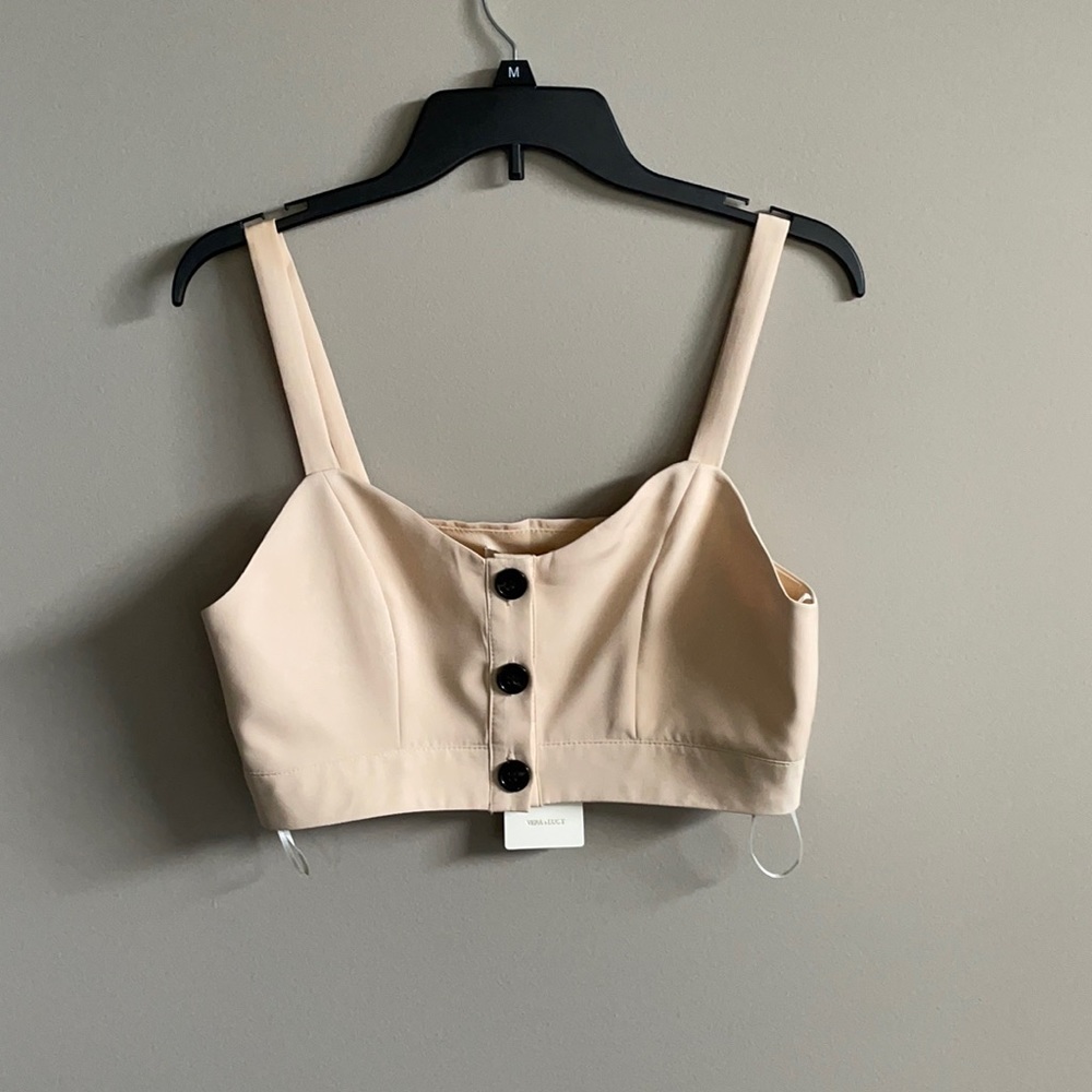 Nude crop top